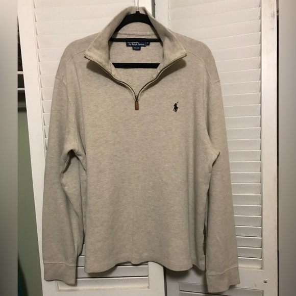 Ralph Lauren Quarter Zip, heather gray, great condition - Picture 2 of 6